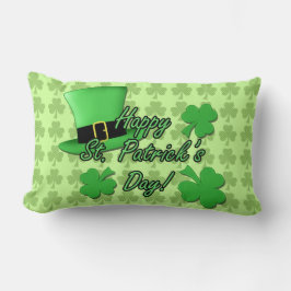 Coola Grönt top hat Shamrocks Patricks Day PLDesig Lumbarkudde