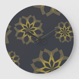 Coola, grönt, unik, modern abstrakt för trendig stor klocka