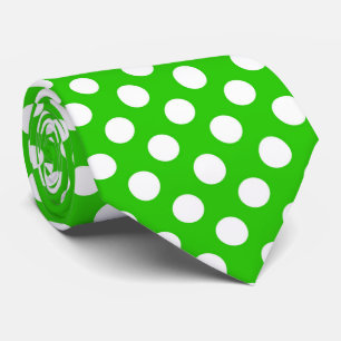 coola grönt vit polka punkt mönster i sidled slips