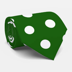 coola grönt vit polka punkt mönster slips