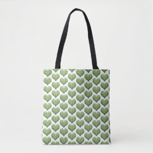 Coola Grönt White Hearts St.Patrick's Day Helgdag Tygkasse