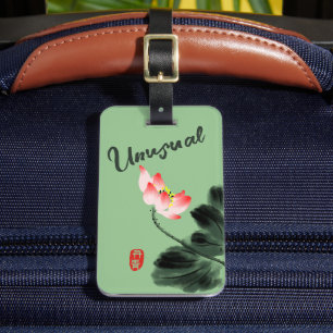 Coola Grönten Ovanlig Freehand Teckning Flowers Bagagebricka