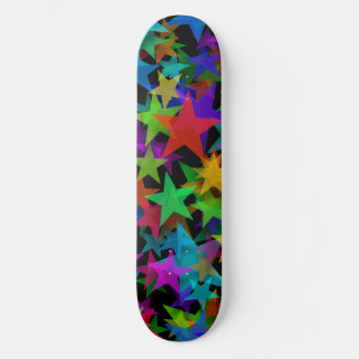 Coola Groovy Regnbågsstjärnor Skateboard Bräda 19,5 Cm