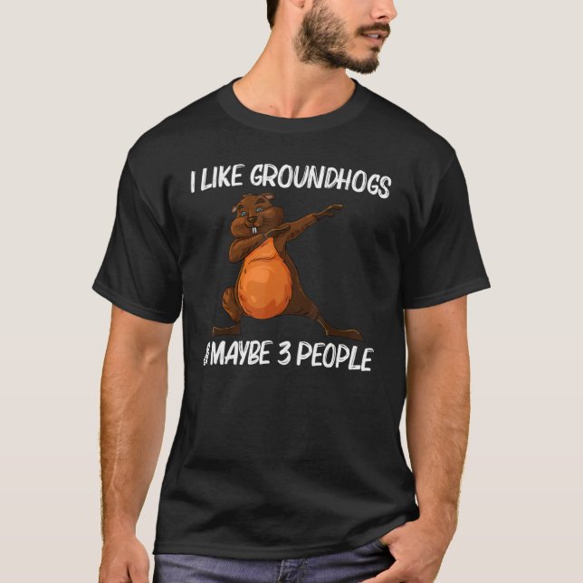 Coola Groundhog För manar kvinnor Groundhog Day Ro T Shirt (Framsida)