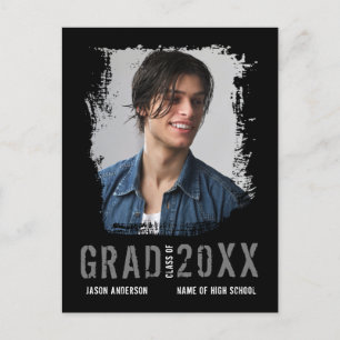 Coola Grunge Black 1 Photo Student annons Vykort