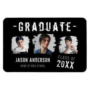 Coola Grunge Black 3 Photo Student annons Magnet