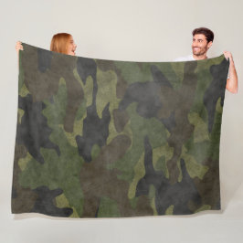 Coola Grunge Grönt Camo Anpassningsbar Fleece Blan