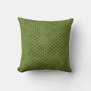 Coola Grunge Grönt Geometric Diamond Argyle Mönste Kudde