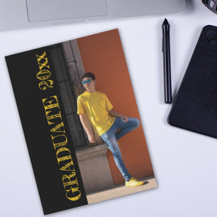Coola Grunge Lettering 2 Photo Anpassningsbar Grad Inbjudningar