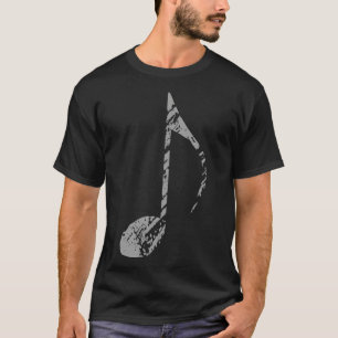 Coola Grunge Music Note Grått T Shirt