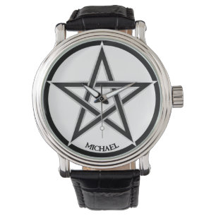 Coola Grunge Pentacle Symbol Personlig Unisex Armbandsur