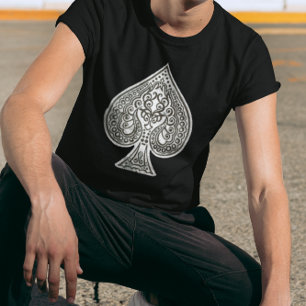 Coola Grunge Retro Artistic Poker Ace of Spades Tee