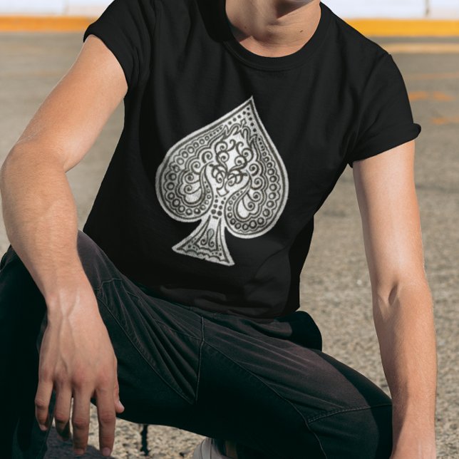 Coola Grunge Retro Artistic Poker Ace of Spades Tee (Skapare uppladdad)