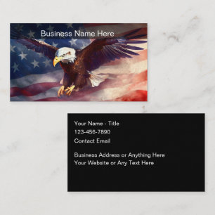 Coola Grunge Stil Eagle Patriotic Affärskorts Visitkort