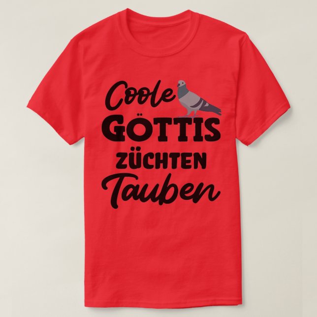 Coola guddesses breda duvor duva på fanciers pigeo t shirt (Design framsida)