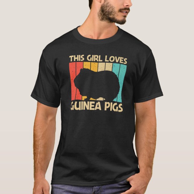 Coola Guinea Gris för flickor, ungtuppar, gnagare T Shirt (Framsida)
