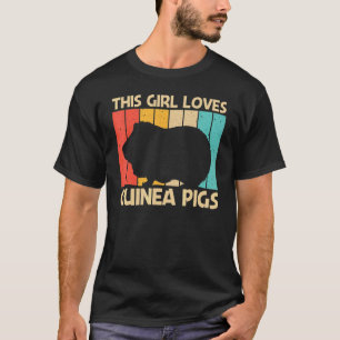 Coola Guinea Gris för flickor, ungtuppar, gnagare T Shirt