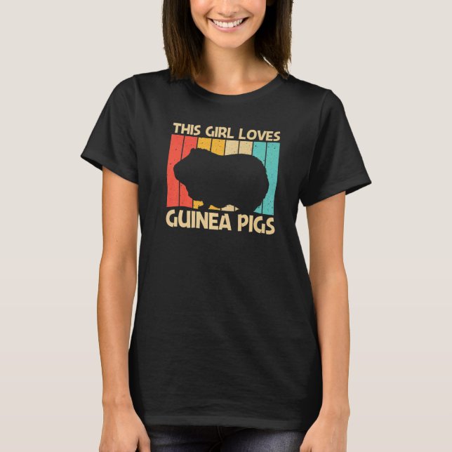Coola Guinea Gris för flickor, ungtuppar, gnagare T Shirt (Framsida)