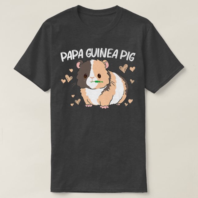 Coola Guineas För manar Pappa Wheek Fluffy Cavy Pe T Shirt (Design framsida)
