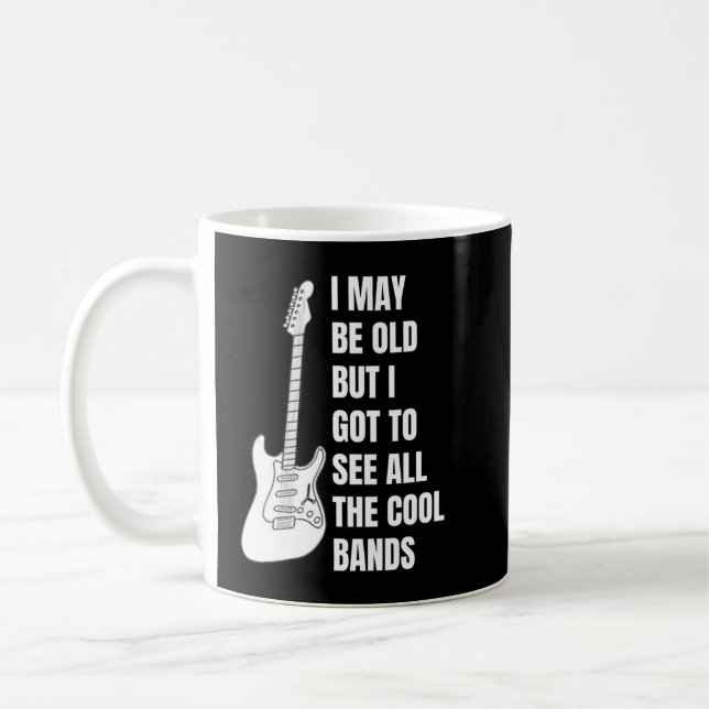coola Guitar band älskare födelsedag Kaffemugg (Vänster)