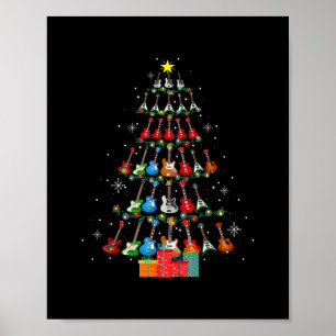 Coola Guitar Julgran God jul Gifts Julafton L Poster