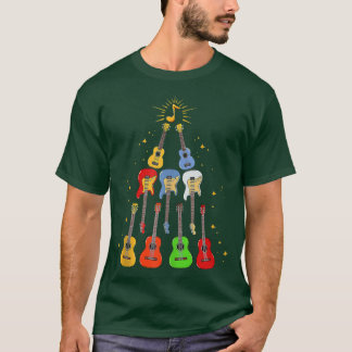 Coola Guitar Julgran Guitar Älskare jul T Shirt