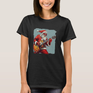 Coola Guitarist Jultomten för festsäsong T Shirt