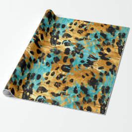Coola Guld Aqua Leopard Presentpapper
