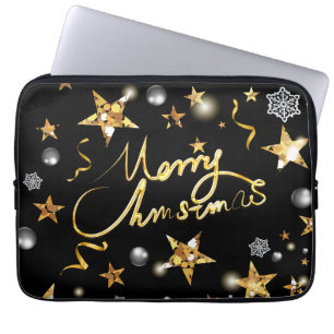 Coola Guld Black Metallic Low nyckel Luxury Julaft Laptop Fodral