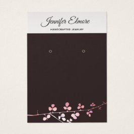 Coola Guld Gren Black Earring Visning Holder Visitkort