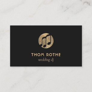 Coola Guld Music Note DJ Visitkort