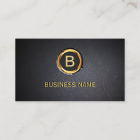 Coola Guld Ring Monogram Coal Black Affärskort