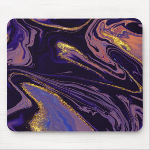 Coola Guld Violet Marble Struktur Musmatta