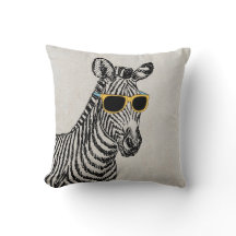 Coola gullig zebrasketch med trendig glas