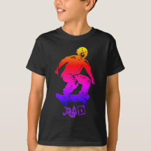 Coola Gult Red Lila Skateboarder Rad Sports