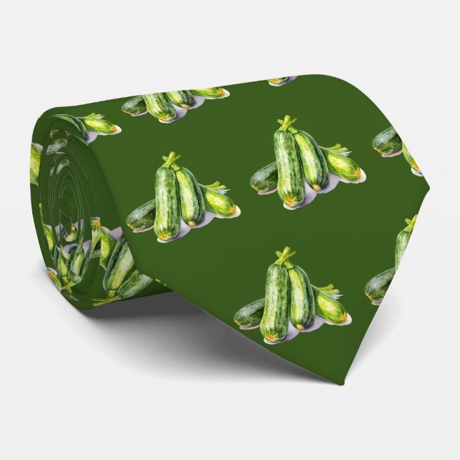 coola gurka, mönster grönsakssaft i tippad form slips (Rullad)