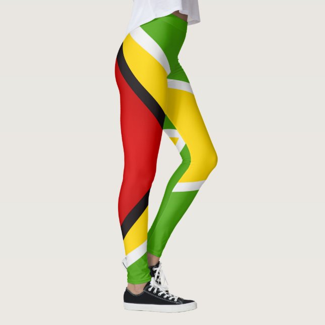 Coola Guyana Flagga Mode Leggings (Höger)