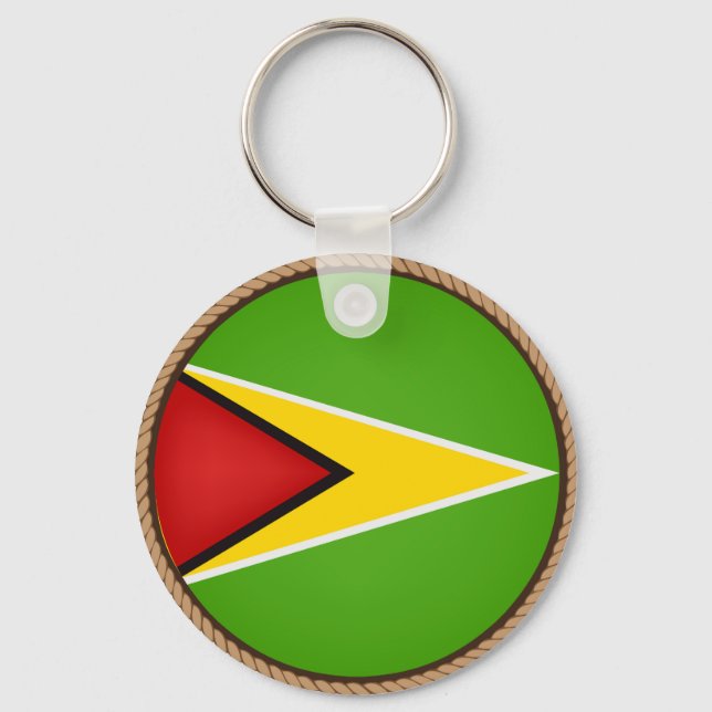 Coola Guyana Flagga Seal Nyckelring (Framsida)