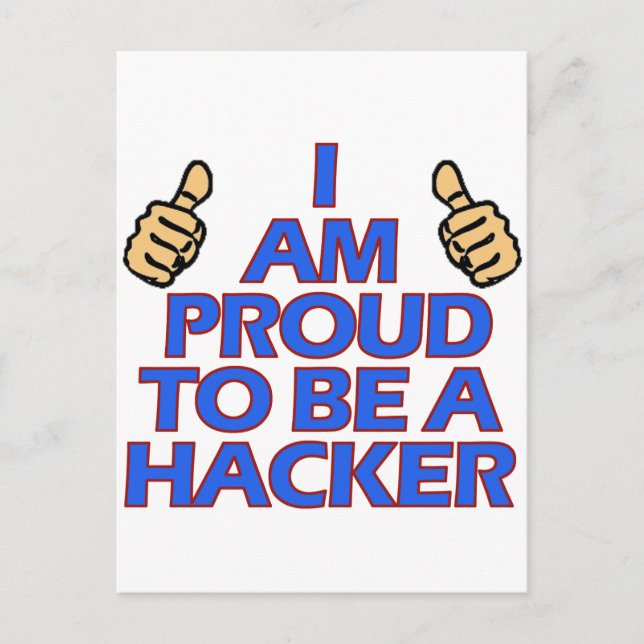 coola Hacker-design Vykort (Framsida)