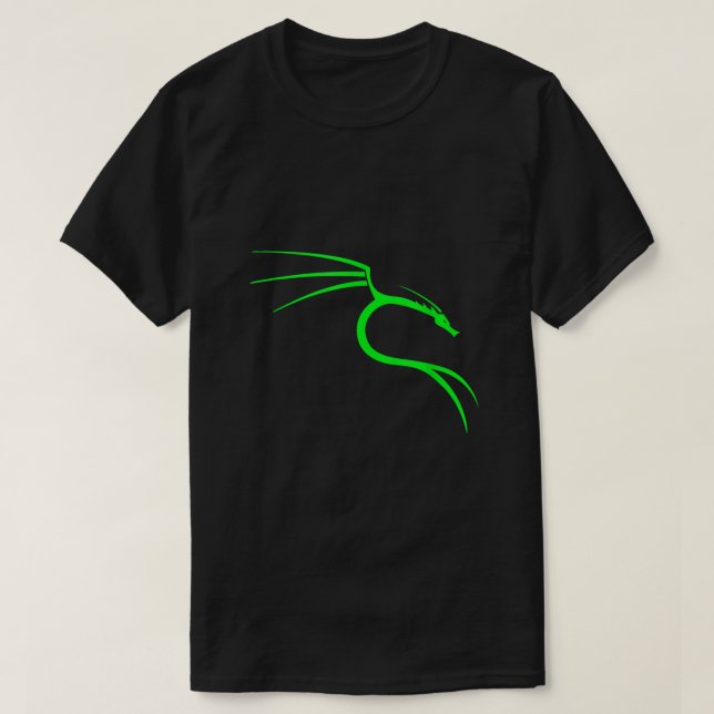 Coola Hacker Nerd Tees Kali Linux Dragon T Shirt (Design framsida)