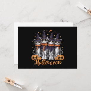 Coola Halloween Cats Gift för Dotter Gift för henn Inbjudningar