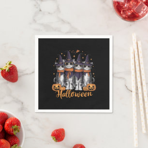 Coola Halloween Cats Gift för Dotter Gift för henn Pappersservett