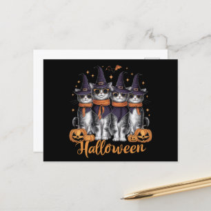 Coola Halloween Cats Gift för Dotter Gift för henn Vykort
