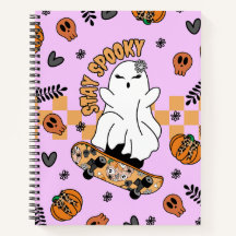 Coola Halloween Ghost på Skateboard Orange