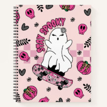 Coola Halloween Ghost på Skateboard Rosa