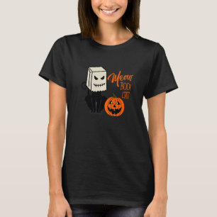 Coola Halloween Meow Boo Boo Cat Illustration Grap T Shirt