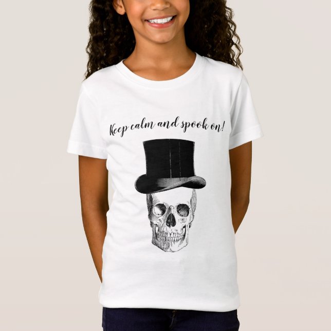 COOLA HALLOWEEN Vintage Skullerskjorta T Shirt (Framsida)