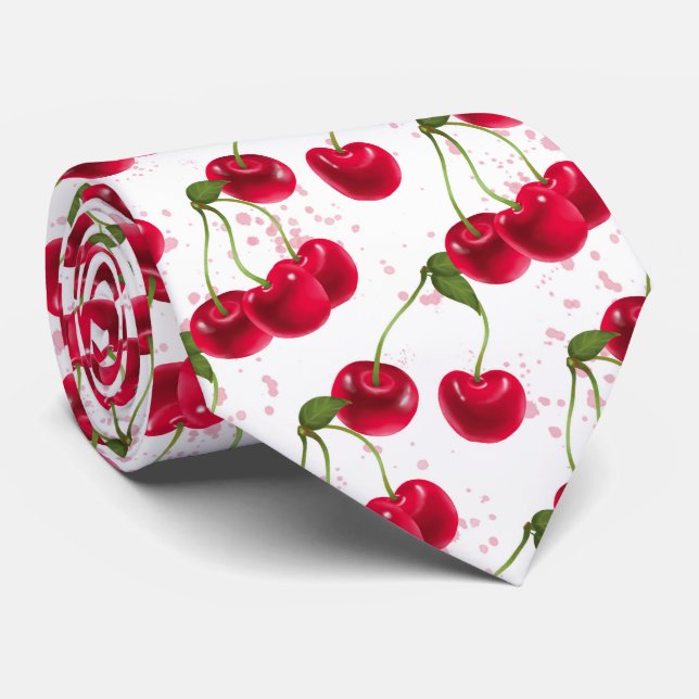 coola, halsen av körsbär i mönster slips (Rullad)