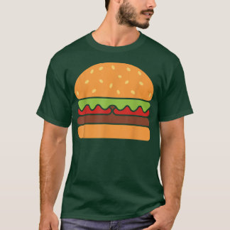 Coola Hamburger Art Manar Women Minimalist Burger  T Shirt