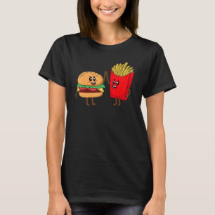 Coola Hamburger För manar Women Fransk Fries Burge T Shirt